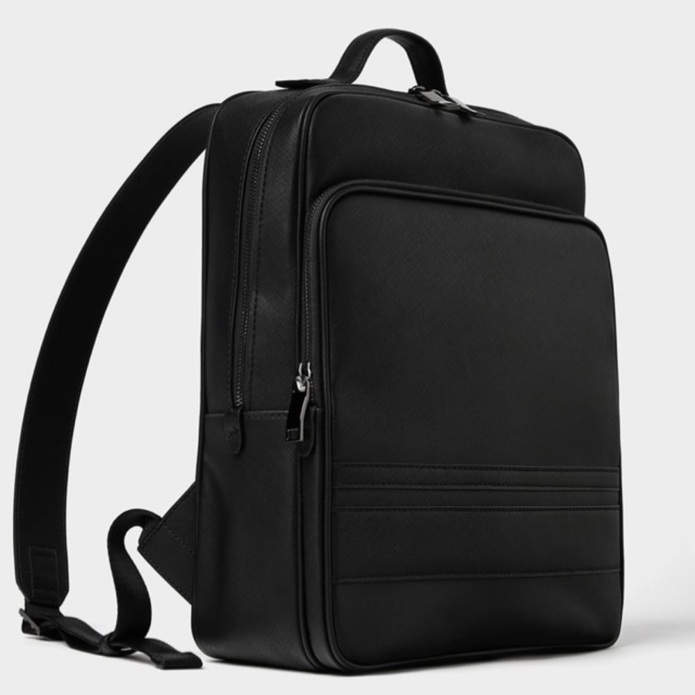 Zara black men’s dress backpack